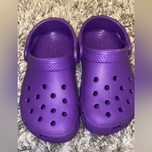 Toddler Girl Purple Crocs-Size 10C